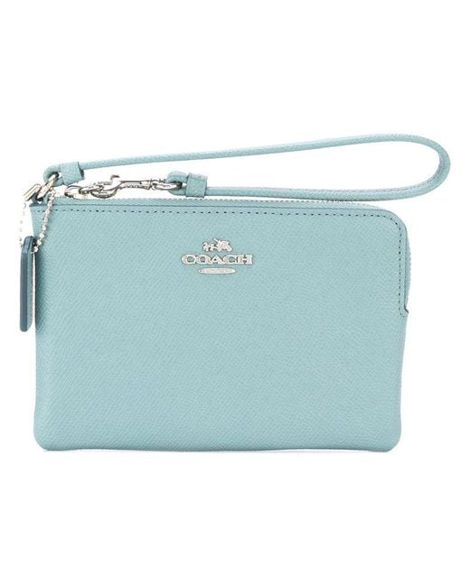 COACH Blue Small Wristlet Purse