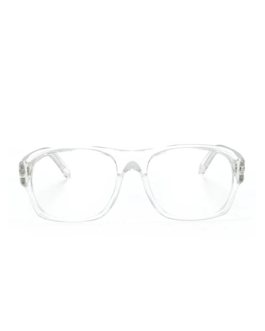 Moscot Multicolor Eckige Brille Mit Transparentem Gestell