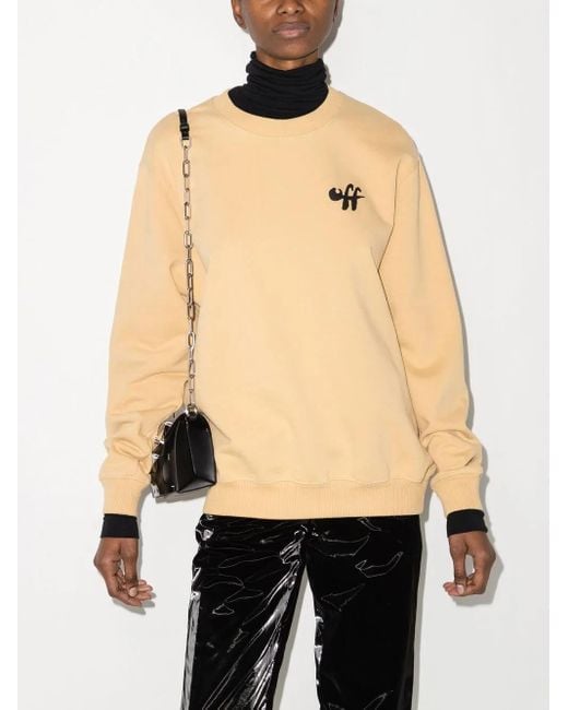 Off-White c/o Virgil Abloh Natural Zebra Arrows-Print Sweatshirt