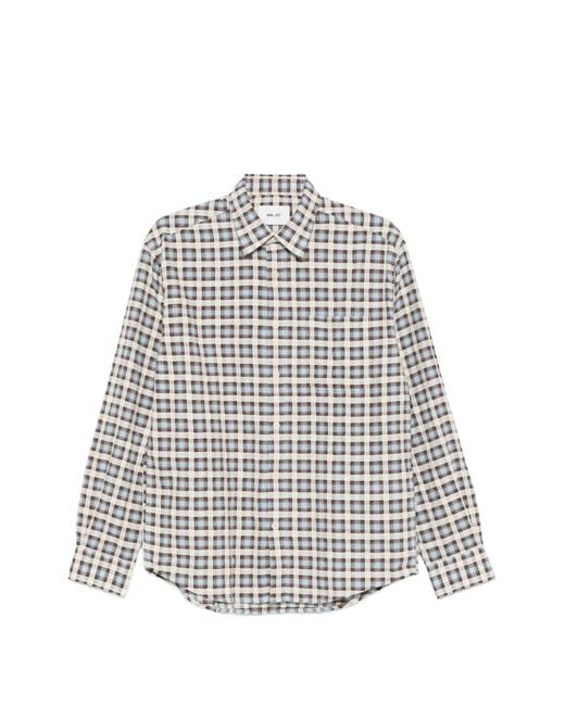 NN07 White Deon Check Shirt for men