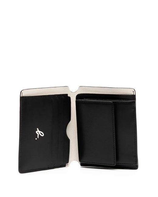 Agnes B. White Bi-Fold Leather Card Case