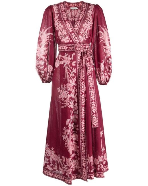 open lace back dress Calista red floral-detail short-sleeve mini dress