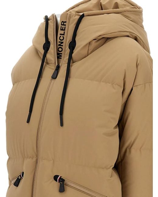 Moncler Natural Hooded Drawstring Puffer Jacket