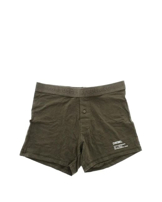 DIESEL Green Starkie Button-Fly Boxers for men