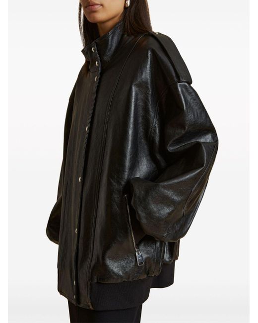 Khaite Black Farris Leather Jacket