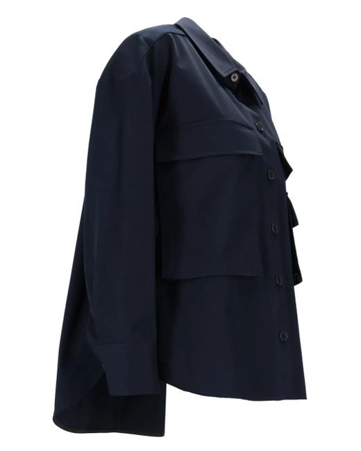 P.A.R.O.S.H. Blue Chemise À Boutonnière
