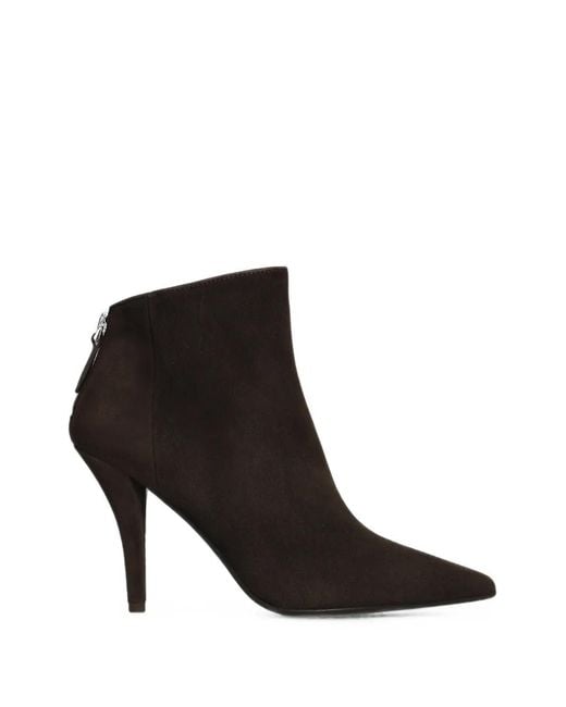 Chantal Black Pointed-Toe Suede Ankle Boots