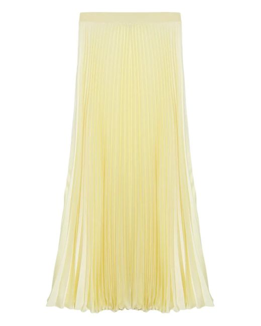 Jonathan Simkhai Yellow Pleated Midi Skirt