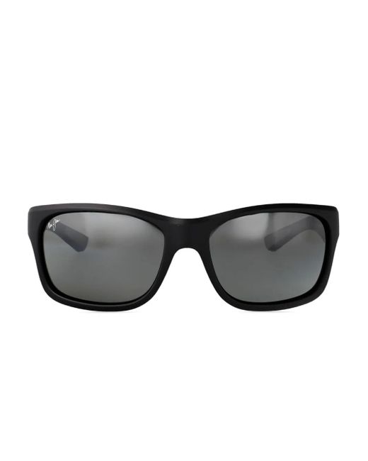 Maui Jim Black 'Ano Nui Rectangle-Frame Sunglasses for men