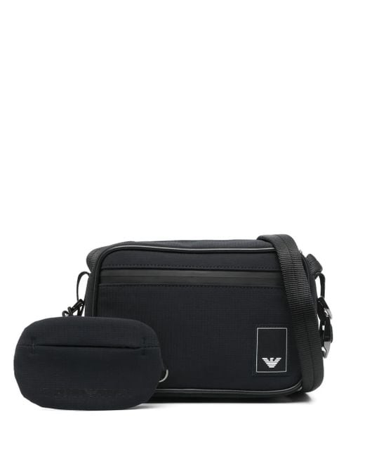 Emporio Armani Messengertas Met Logopatch in het Black voor heren