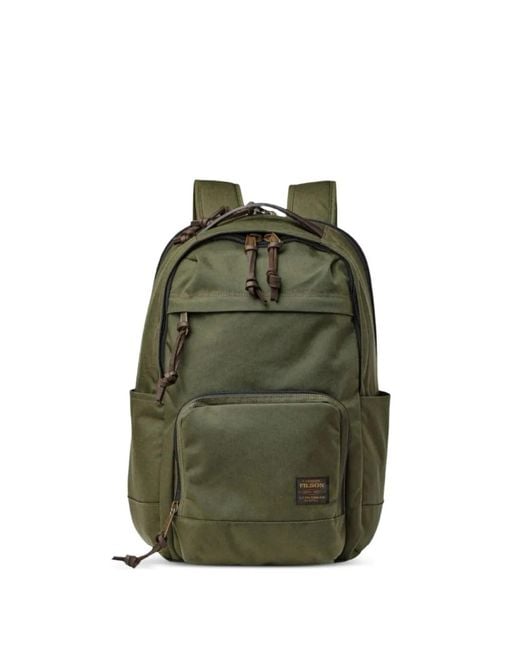 Filson Green Zip-Fastening Padded Backpack for men