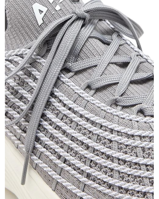 Athletic Propulsion Labs White Knit Lace-Up Sneakers