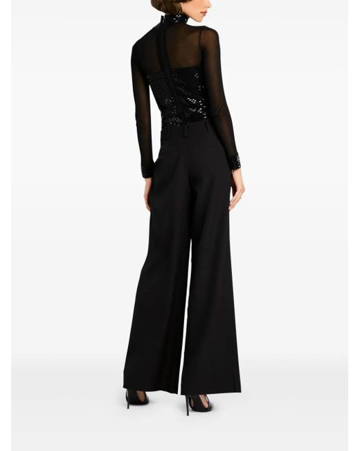 retroféte Black Bead-Embellished Blouse