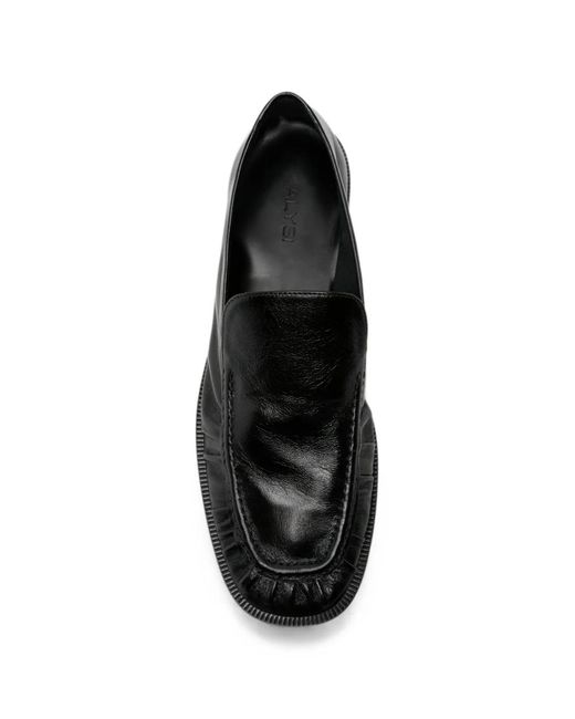 Alysi White Gathered Leather Loafers
