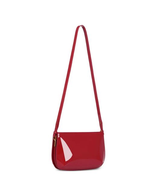 POTAMY Red Patent-Leather Shoulder Bag