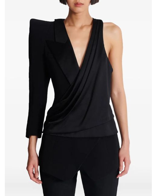 Balmain アシンメトリー トップ Black