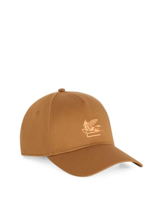 Etro Brown Pegaso Embroidered Baseball Hat for men
