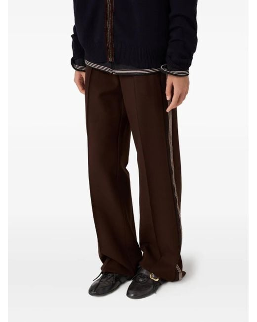 Miu Miu Leren Sneakers Met Gespbandje in het Black