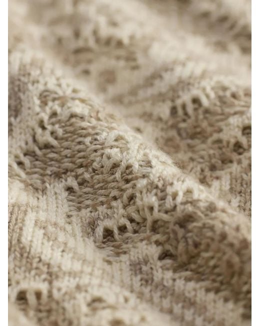 RRL White Patterned Button Cardigan