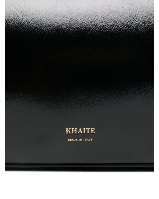 Khaite Black Simona Leather Shoulder Bag