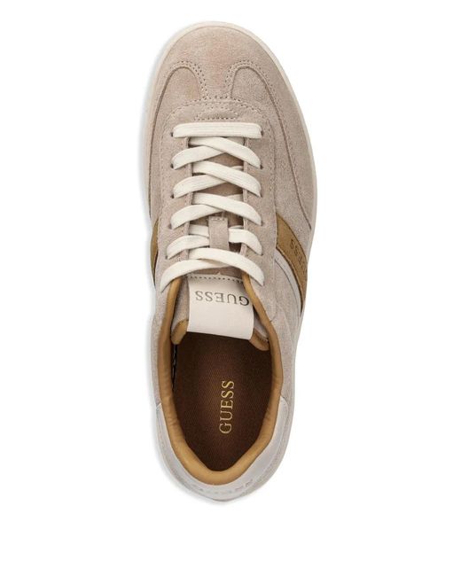Guess Brown Logo-Print Sneakers