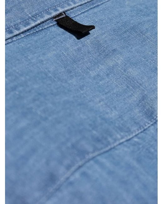 Rag & Bone Blue Long-Sleeved Cotton Shirt for men