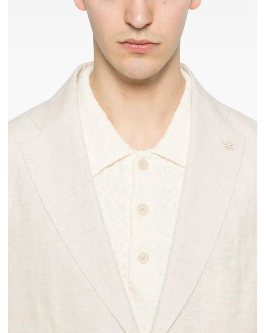 Manuel Ritz White Button-Up Single-Breasted Suit for men