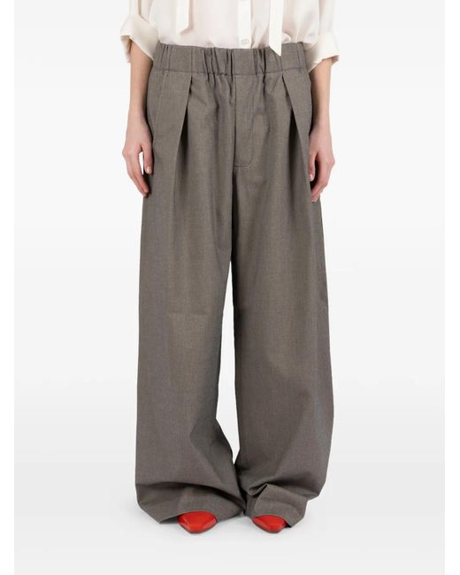Societe Anonyme Gray Gatsby Pleated Trousers