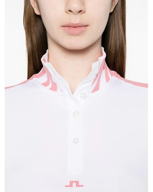 J.Lindeberg White Short-Sleeve Polo Shirt