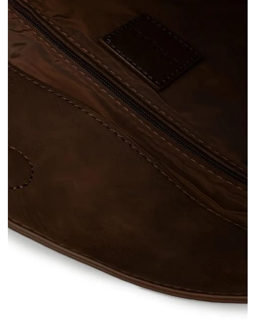 Desigual Brown Embossed Studded Satchel Bag