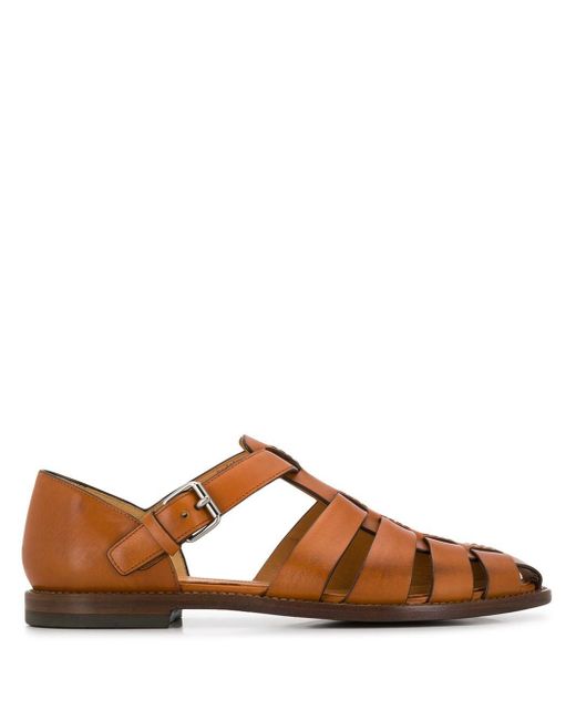 Church's Leather Flat Fisherman Sandals in Brown for Men - Lyst