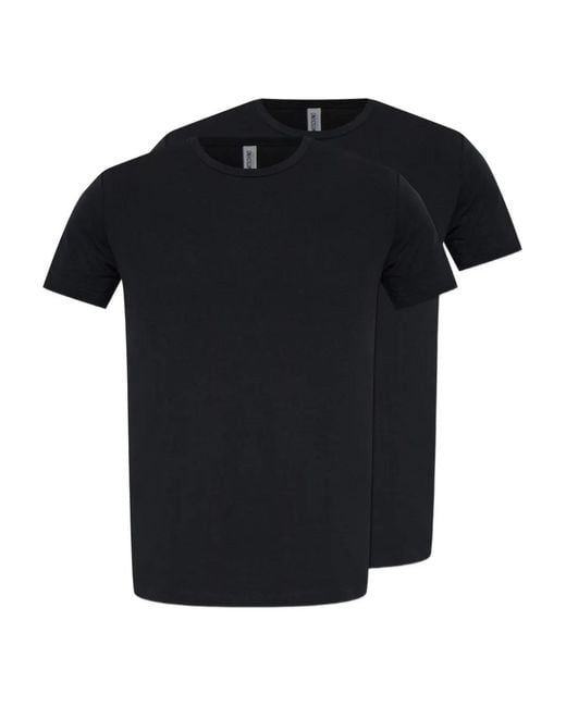 Moschino Black Cotton Crew-Neck T-Shirt (Pack Of Two) for men
