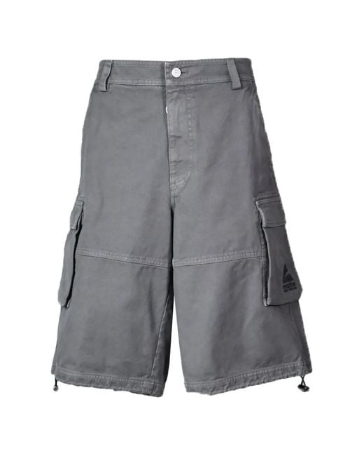 Martine Rose Gray Logo-Print Cargo Shorts for men