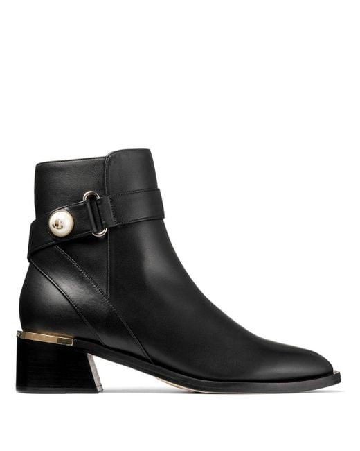 Jimmy Choo Black 45Mm Noor Ankle Boots