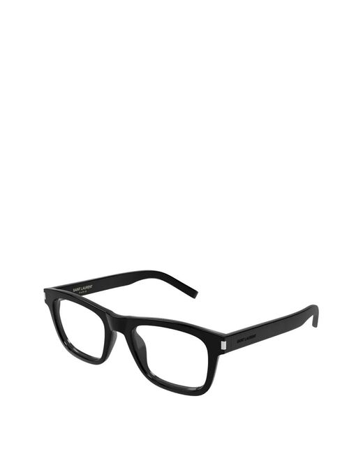 Saint Laurent Black Square-Frame Glasses