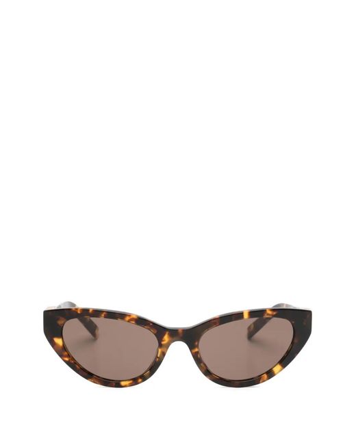 Miu Miu Brown Tortoiseshell-Effect Cat-Eye Sunglasses