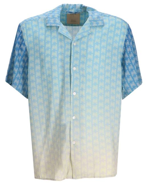 Oas Blue Ombré Star-print Shirt for men