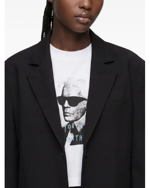Karl Lagerfeld Black X Pietro Terzini Oversized Boxy Blazer