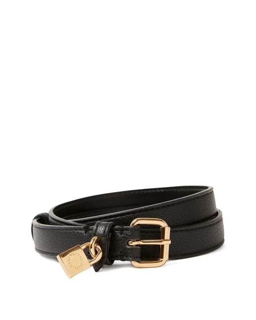 Stella McCartney Black Ryder Padlock Buckle Belt