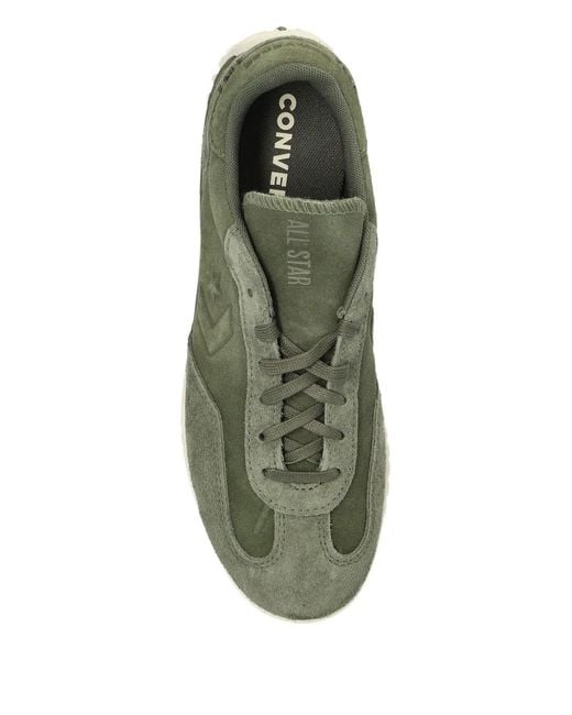 Converse Green Run Star Suede-Leather Sneakers