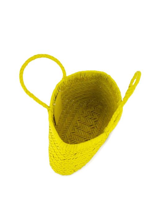 Dragon Diffusion Yellow Flat Leather Tote Bag