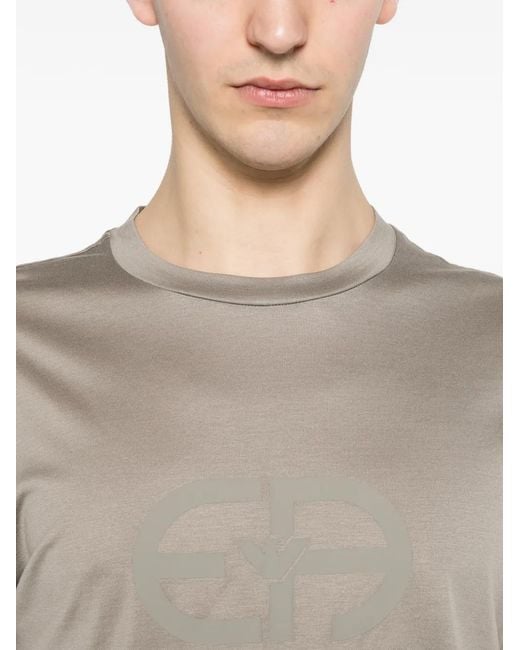 Emporio Armani White Logo-Print T-Shirt for men