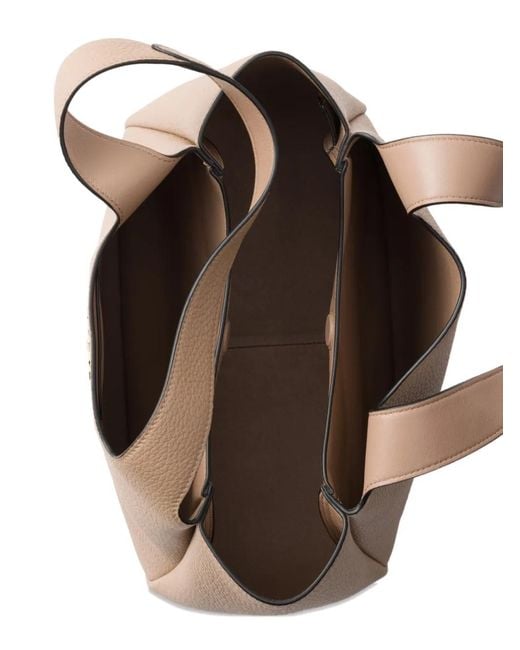 Prada Natural Liaison Small Leather Tote Bag