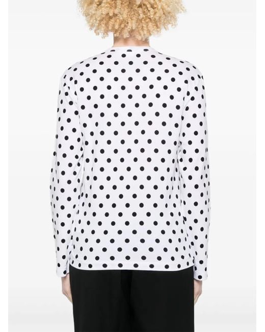 Comme des Garçons ポルカドット Tシャツ White