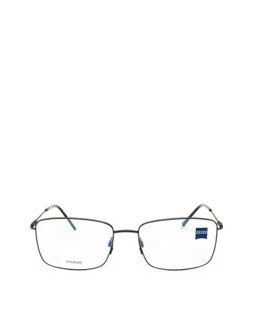 Zeiss White Rectangle-Frame Glasses for men