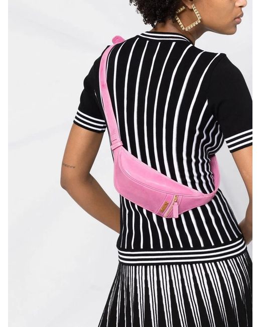 Philipp Plein Black Intarsia-Stripe Short-Sleeve Jumper