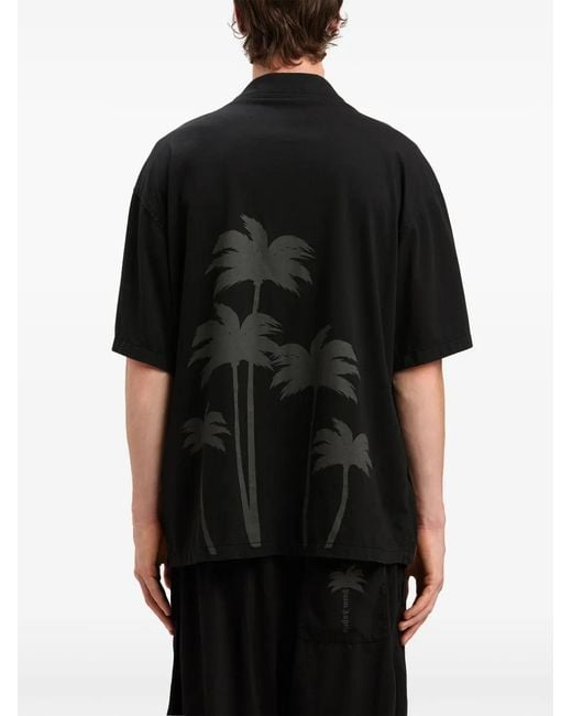 Palm Angels Black Shirt With Pocket for men