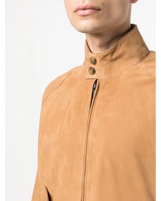 Baracuta Brown Tan Giacca Suede Jacket for men