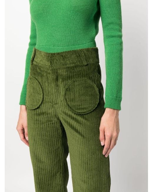 DESTREE Andy velvet corduroy blazer - Green