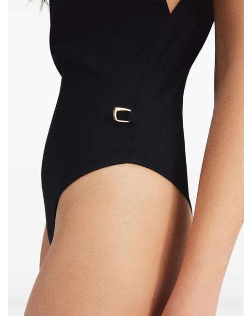 Jacquemus Black The Drapeado Swimsuit